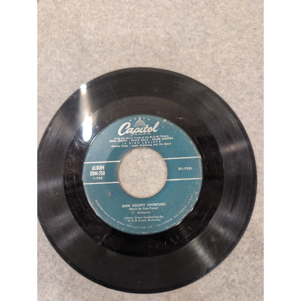 Frank Sinatra High Society Overture Mind If I Make Love To You 45 RPM EDM-750 - Picture 2 of 3